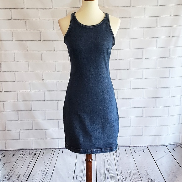 NWT CALVIN KLEIN Denim Tank Dress S - Picture 2 of 5